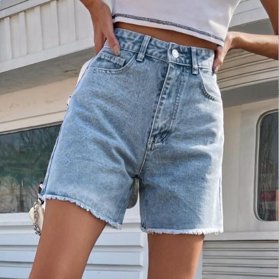 GMXIA Trend Loose Casual Denim Shorts High Waisted Loose Slimming Pants