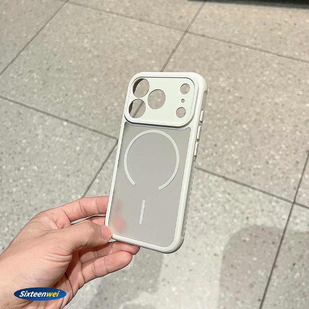 iPhone 17 Pro Max Light Sand Frosted Case with Magnetic Ring, Thin, Drop-Proof iPhone 16 Pro Max