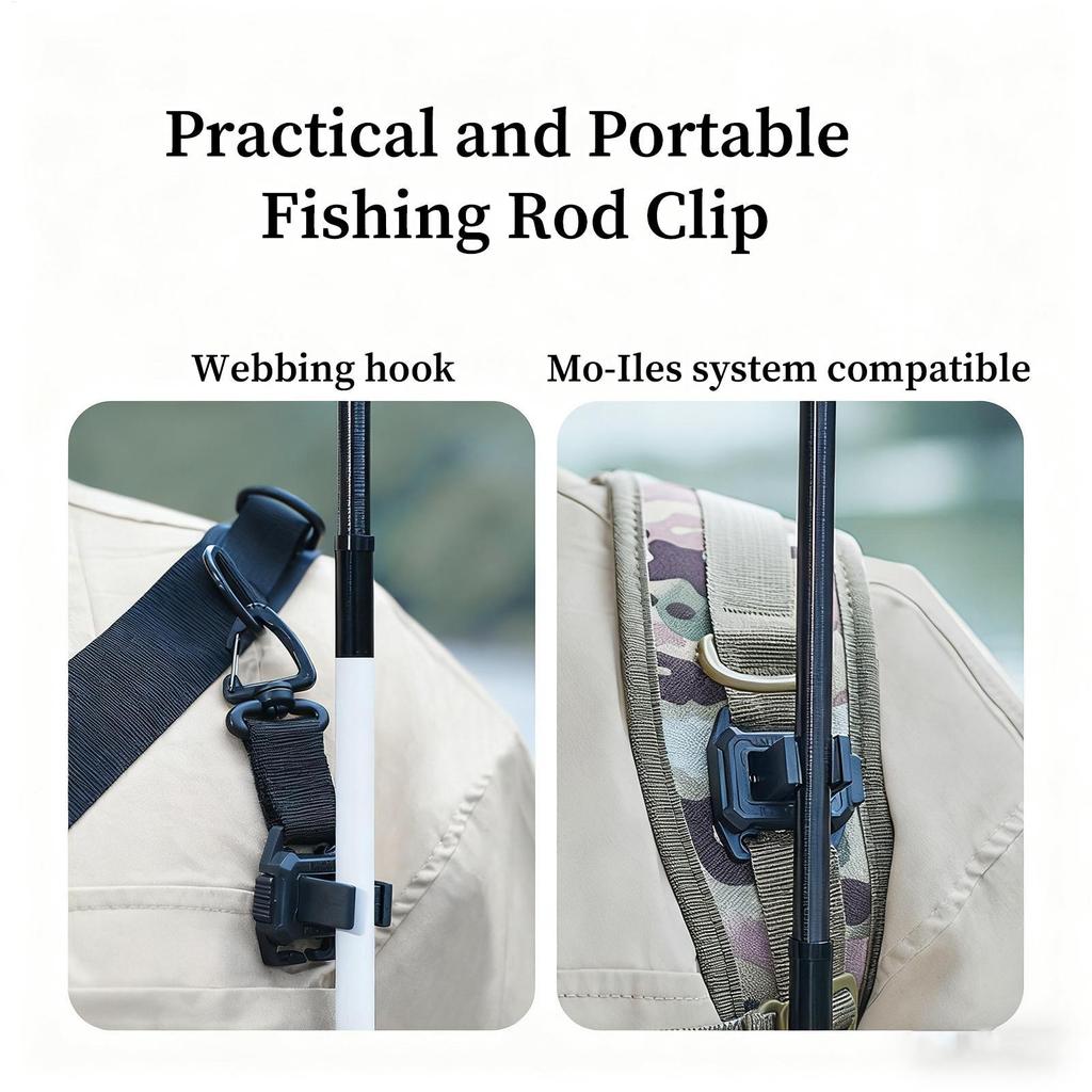 Wearable Fishing Rod Clips Holder Portable Pole Stand Pier Travel Surf Beach Freshwater Saltwater Catfish Bass Anglers