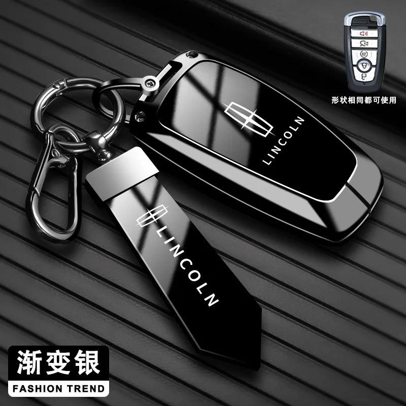 Car Key Case Cover Keychain For Lincoln Continental Mondeo MKC MKZ MKX Navigator Z Nautilus Aviator Corsair 2017 2018 2019 2022 UU111
