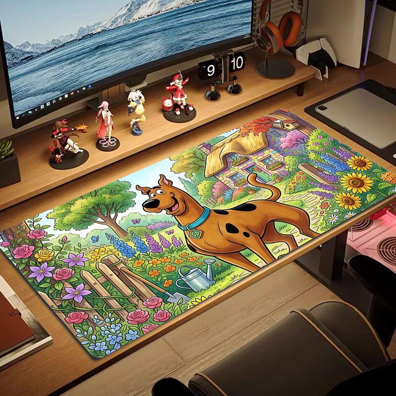 Scooby‑Doo2 Print Cushion Non-slip Laptop Tablet Big Mousepad XXL Mat Mini PC Playmat With Lock edge