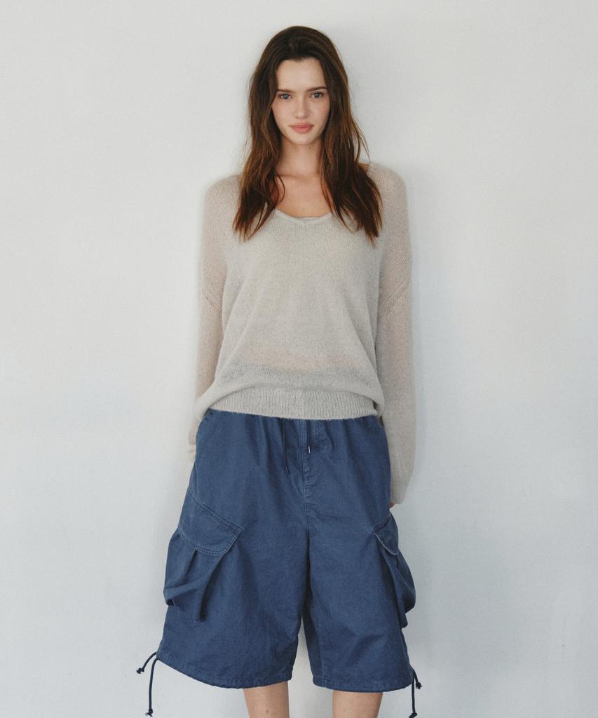 CITTA Double Layered Vneck Tube Top Knit Set_Ctk258(5Color)