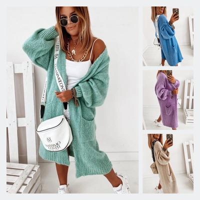 Women's Loose Knit Cardigan Sweater Coat - New 2024 Autumn/Winter Collection