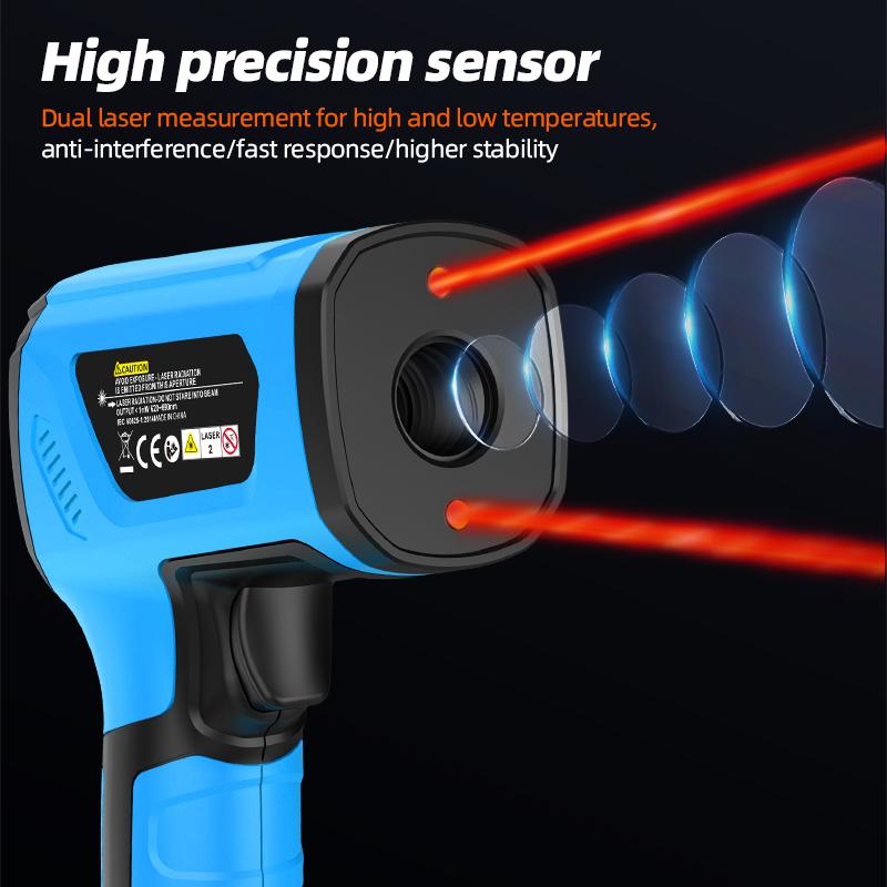 -40 To 2000 Degree Infrared Thermometer 2 Dual Laser Thermometer for Barbecue Kitchen Pizza Refrigerator Air Conditioning