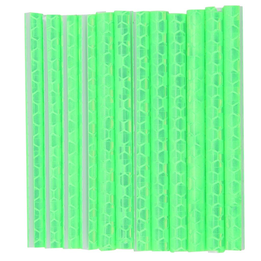 4 Stück Fahrrad Speichenreflektor Fahrrad Radfahren Warnung Reflektierende Clips Röhre (Grün)