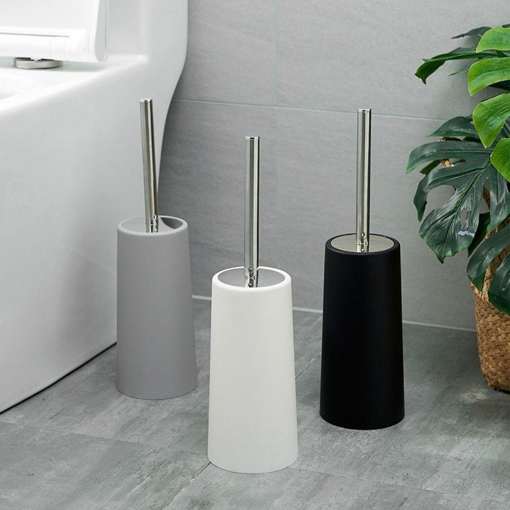 Stainless Steel Toilet Bowl Brush and Holder Deep Cleaning Toilet Cleaning Brush Bathroom