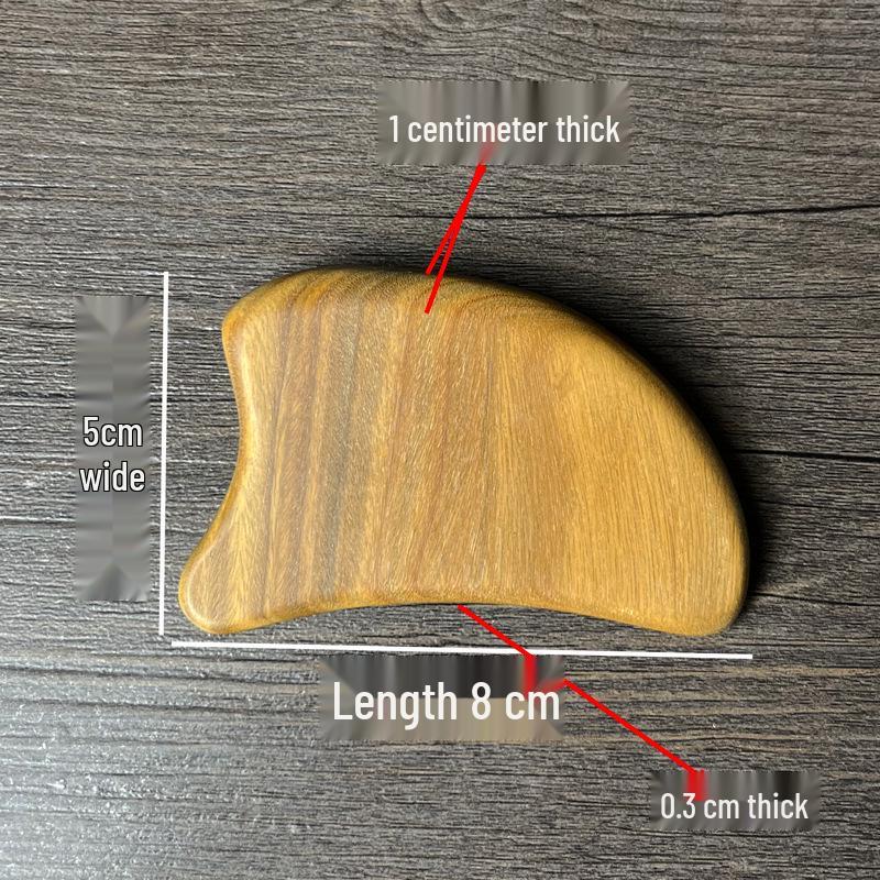 Green Sandalwood Gua Sha Board for Neck, Back, Eye Bags & Face Massage - Ideal Gift for Men and Women