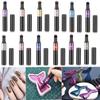 12 Farben Nail Art Glitzer Spiegelpuder Air Cushion Magischer Stift Effekt Chrompigment Zur Dekoration UV-Gel-Lack Staub Nageldekor