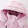 Girls' Workwear Down Jacket for Little Girls In Winter with Hood, Windproof and Warm Children's Thick Winter Clothes