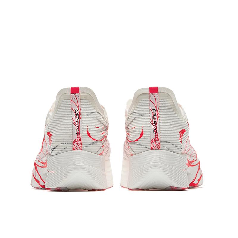 Anta C10 Pro Heartbeat Comfortable Non-Slip Wear-Resistant Low-Top Marathon Running Shoes Women Sneaker White Red 122525574-2