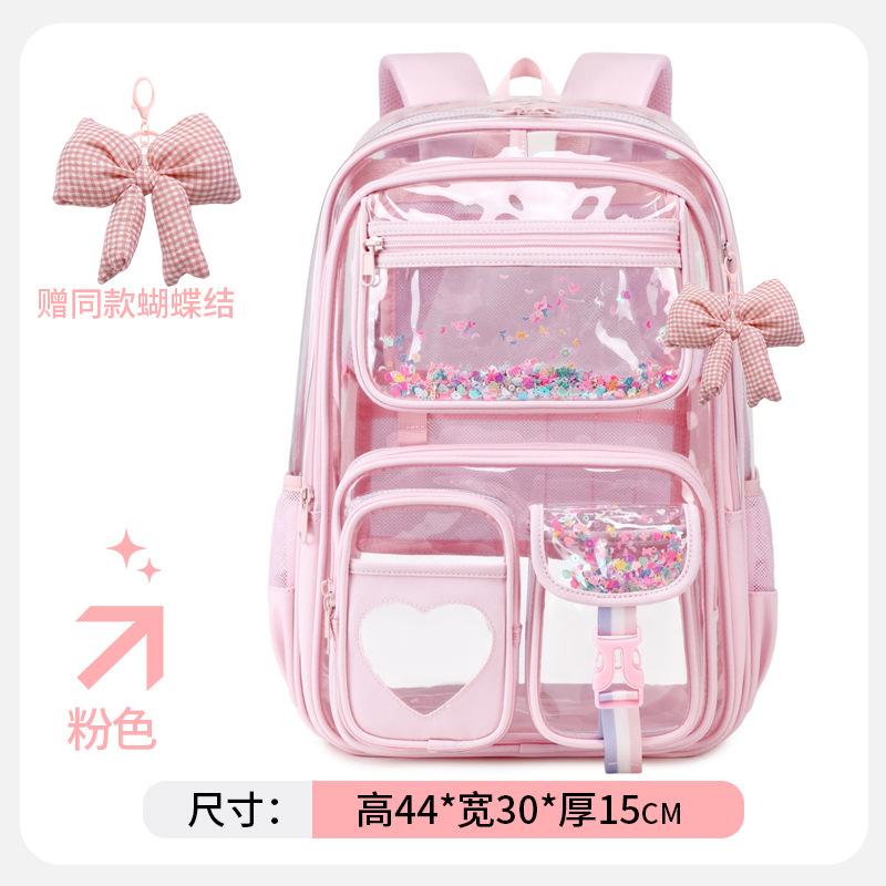 PVC Clear Backpack Girls Sweet Cute
