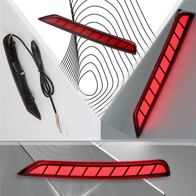LED Rear Bumper Reflector Light For Subaru Forester 2008-2016 Sequential Turn Signal Light