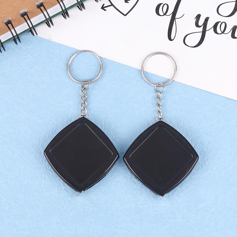Square 2M Tape Measure Retractable Gift Small Steel Portable Ruler Key Chain