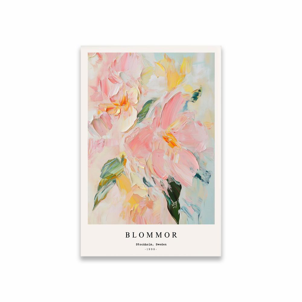 Floral Garden Painting Poster Boho Botanical Art Print Pastel Flower Market Print Home Bedroom Wall Art Canvas Painting Decor 21X30CMNo Framed