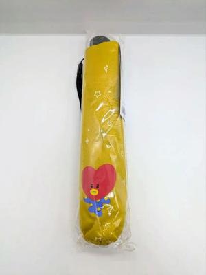 [USED] BTS Taehyung V TATA Folding Umbrella & (Bonus) Clear File Rainy Season