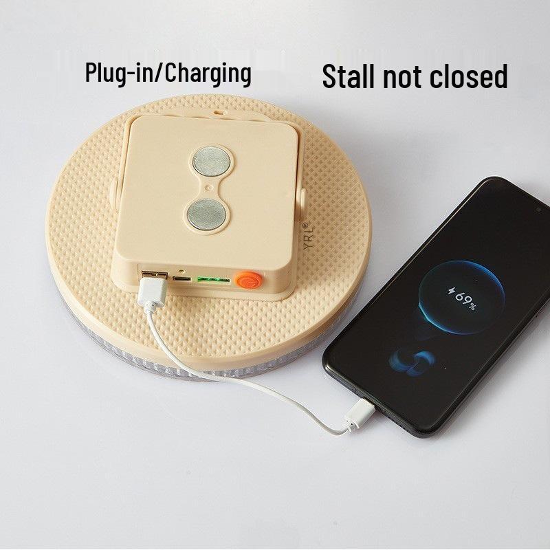 Rechargeable Magnetic Crystal Saucer Lamp: Portable Hanging Light for Camping and Outdoor Use