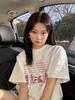 Fat MM Pure Cotton American Retro Short-sleeved T-shirt Women's Summer Loose Extra Large Size Catties Niche Design Top Tide