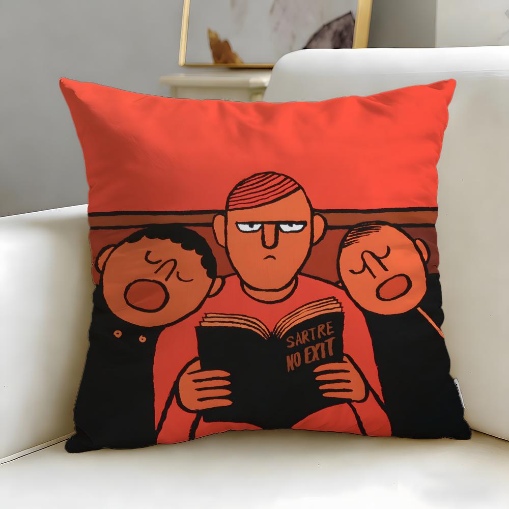 Klassische Künstlerin Jean-Jullien Kissenbezug Weich & Leicht zu Waschen – Vielseitig für Sofa, Bett, Reise und Büro