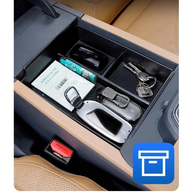 For Geely Galaxy Starship 7 EM-i 2024 2025 Car Armrest Box Storage Box Center Console Lower Layered Storage Box Auto Accessories