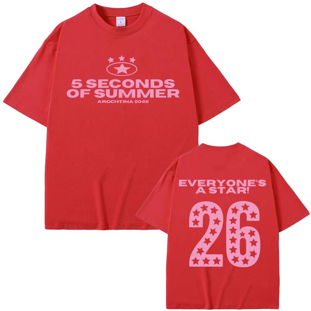 5 Seconds Of Summer Everyones A Star Merch TShirts Unisex Unisex Harajuku Gothic High Street TShirt Pure Cotton Top Fan Gift