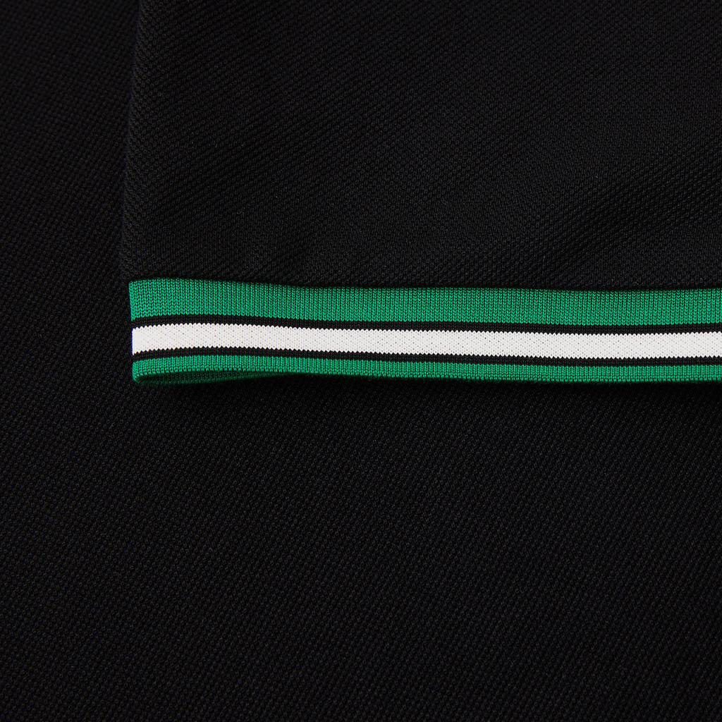 Men's 100% Cotton Short-Sleeved Polo Shirt with Color Contrast and Letter Print