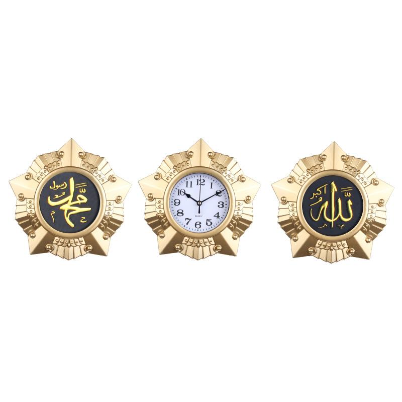 Haus Wohnzimmer Südostasiatische Dekorationswanduhr Hauswanddekoration Quarzuhrenrahmen Dreidimensionales Zifferblatt Klare Uhr