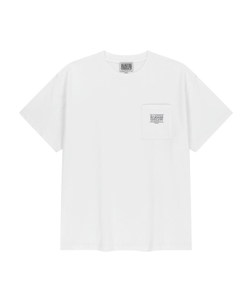 Malittepeulangsowajeobeo Doodle Classic Logo Pocket Tee White