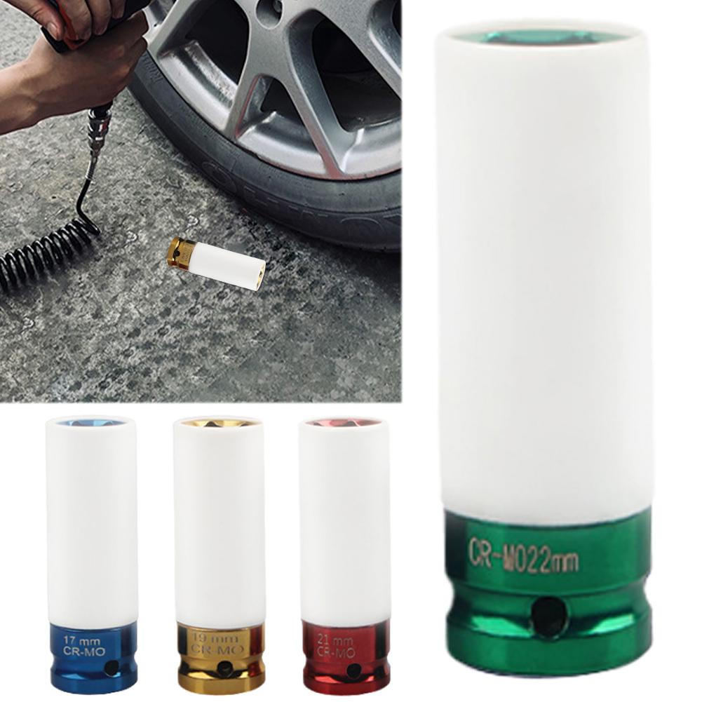 17/19/21/22mm Hex Sockets Wheel Deep Impact Nut Socket 1/2 Inch Square Drive Drive Wheel Protector Impact Socket Car Garage Tool