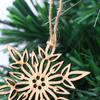 10Pcs Snowflake Decoration Rustic Wooden Christmas Embellishments Pendant for Hangers Tags Cardmaking Scrapbooking