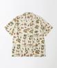 OUTSTANDING Hawaiian Open Collar Half Shirt Hula_Ivory