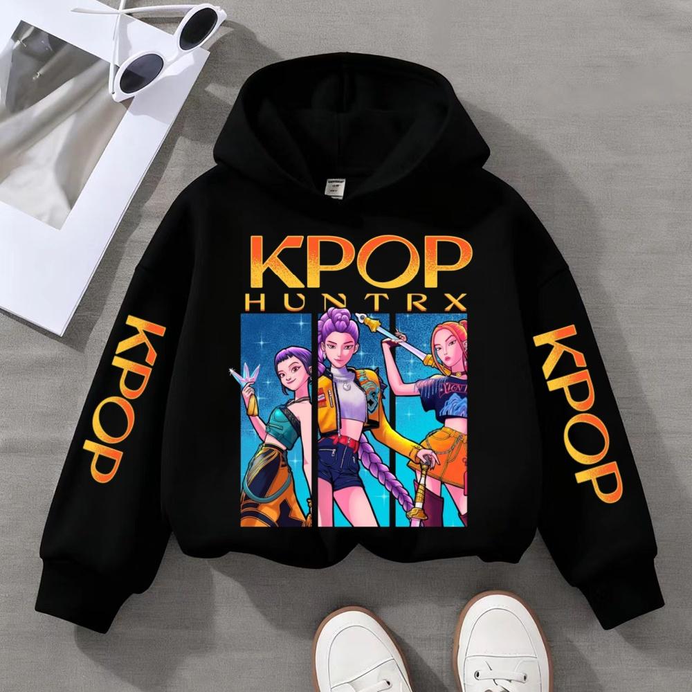 Hoodies Sweatshirts Girls Cartoon Girl Comfortable Hooded Sweatshirt Children's Fashionable Casual Top Casual Girl's Clothing