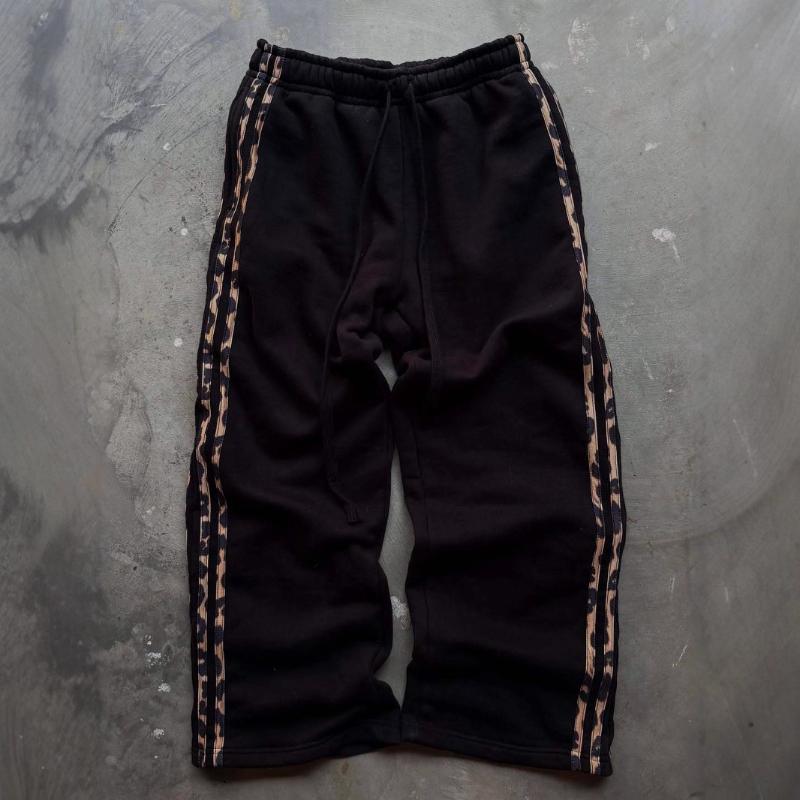 

Европейские и американские уличные ретро полосатые y2k свободные повседневные брюки S чёрный
