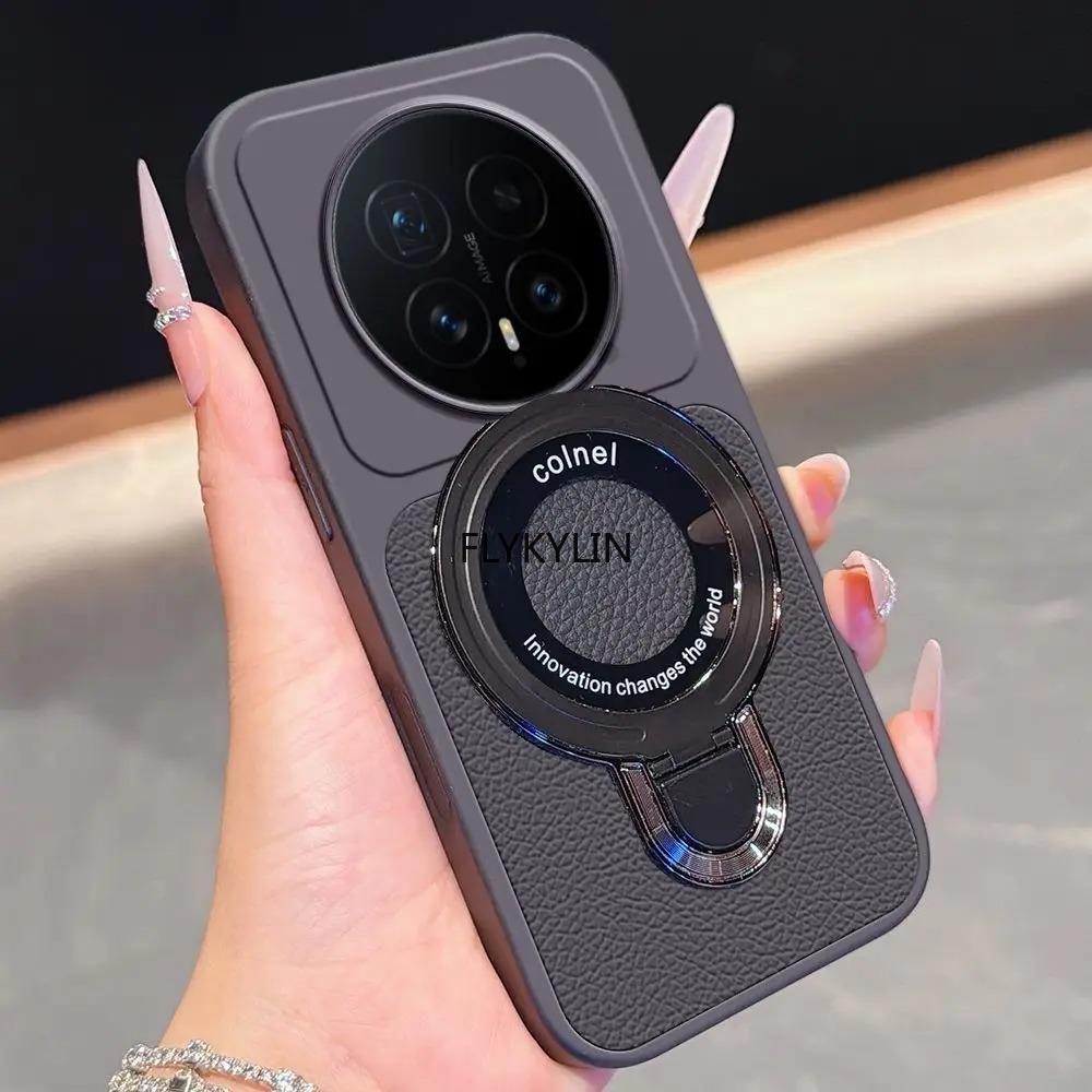 Magnetic Stand Bracket Phone Case For Honor X9D X9C X6A X6B X6C X7D X8A X8B X8D X5B X5C Candy PU Lambskin Leather Frosted Cover