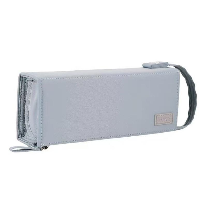 

Large-capacity Durable Pen Bag with Mesh Pockets School Supplies Stationery Box Storage Stationery Simple Portable Pencil Case синій