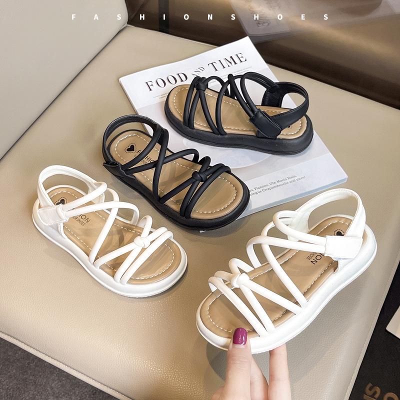 Sandals women's summer new thin strap flat bottom casual beach shoes platform comfortable fashion Roman sandals