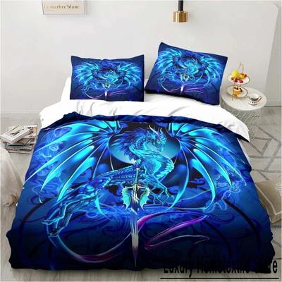 Set Biancheria da Letto Drago Mondo Magico Ragazzi Ragazze Misura Singola Queen Copripiumino Federa Letto Bambini Adulti Moda Tessile per la Casa