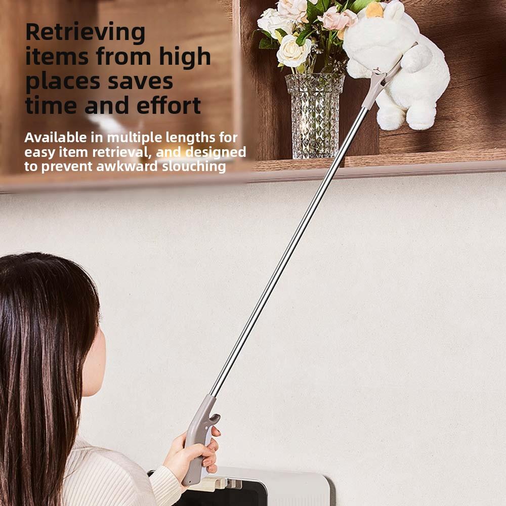 Stainless Steel Foldable Litter Picker Trash Reacher Picker Easy to Hold Pregnant Grabber Stick Wide Claw Mouth Collapsible