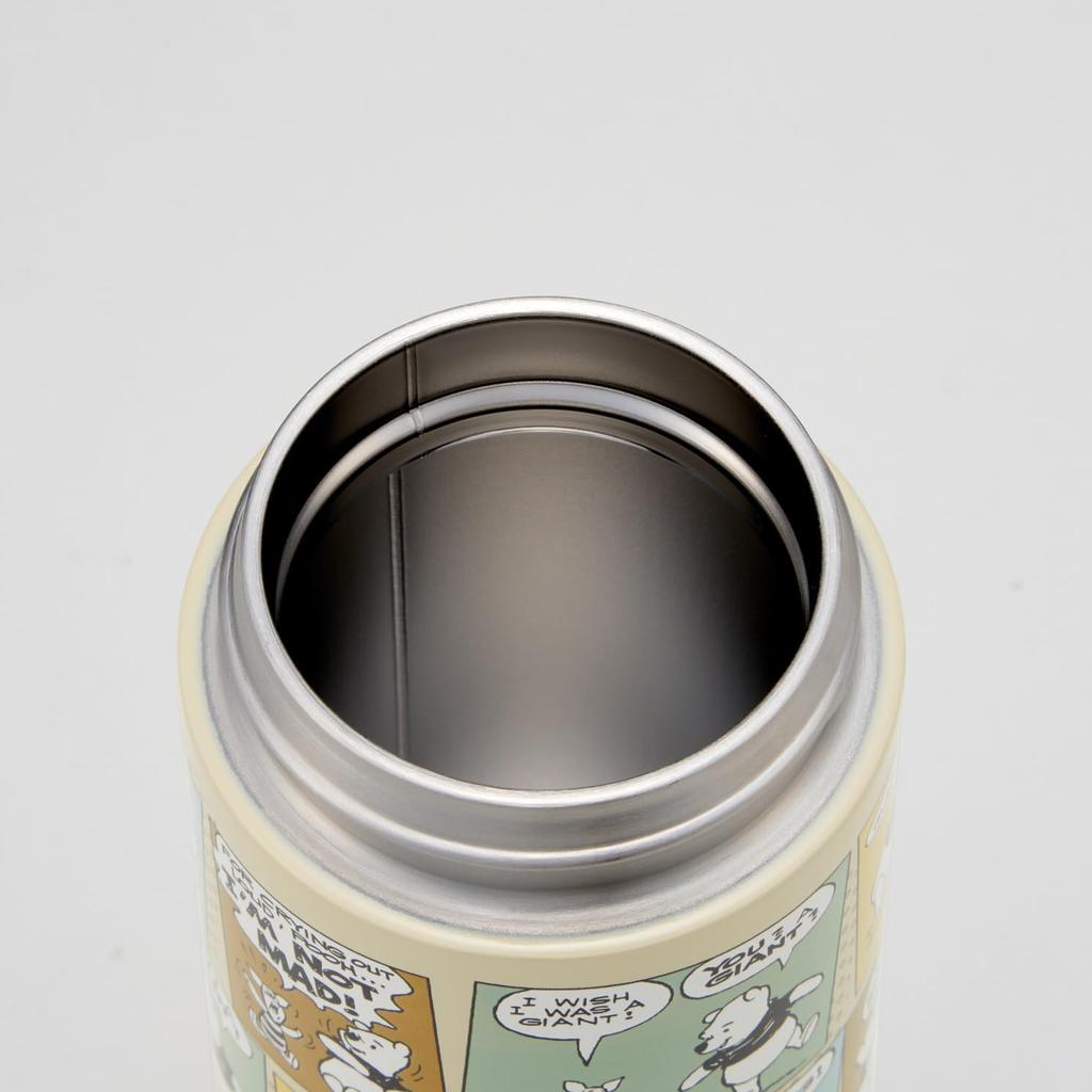 Skater Water Lid with Stainless Disney Winnie the Pooh Comic Bottle, 330ml, One-Touch Gasket, Steel, Insulated, Design, SMGD4-A