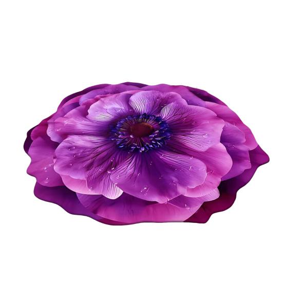 3D Flower Bathroom Rug Anti-Slip Absorbent Floor Mat Realistic Flower Area Rug for Entrance