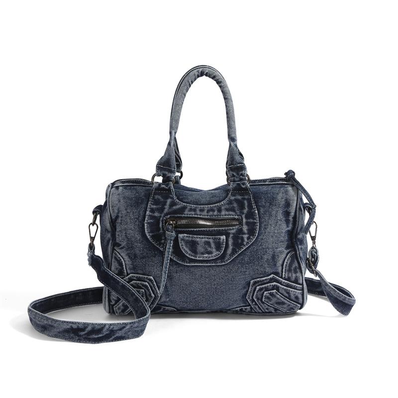 

Винтажная сумка кроссбоди большой вместимости женская сумка джинсовая сумка чёрный