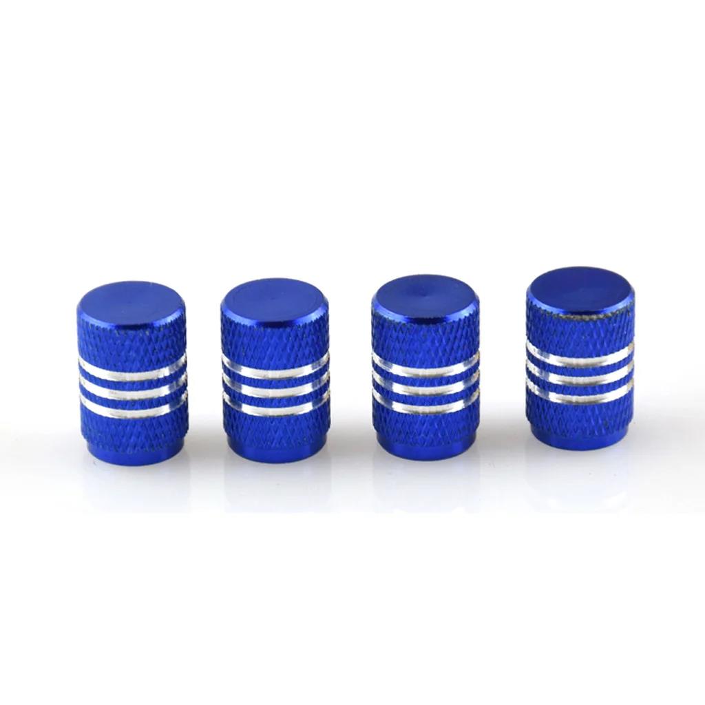 4PCS Car Tire Valve Stems Cap Knurling Style Tire Valve Cap Aluminum Tire Wheel Stem Air Valve Cap Universal Car Accessories Stem Caps1
