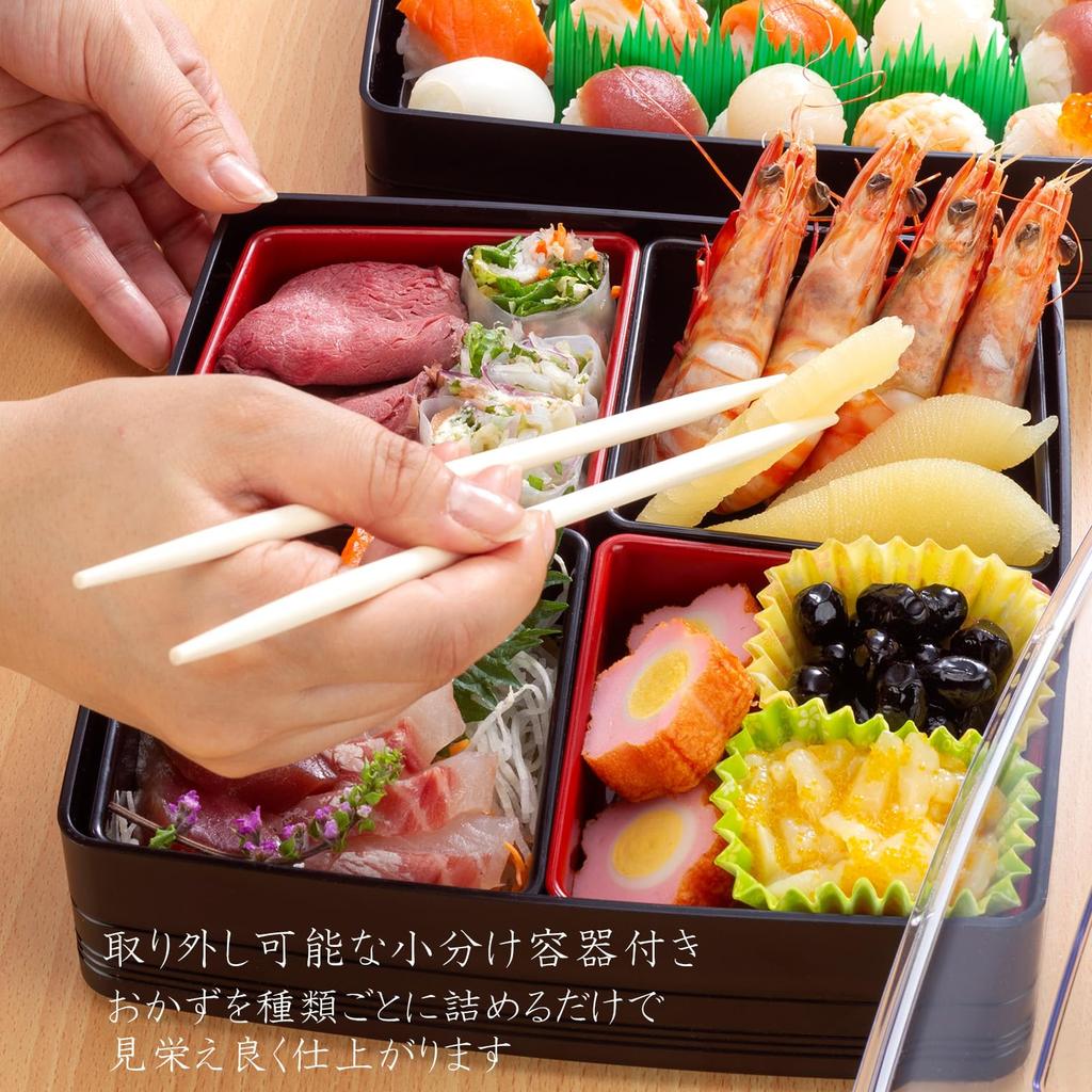 Inomata Chemical Colorful Gozen Made in 1068 Two-Tiered Box, Japan,