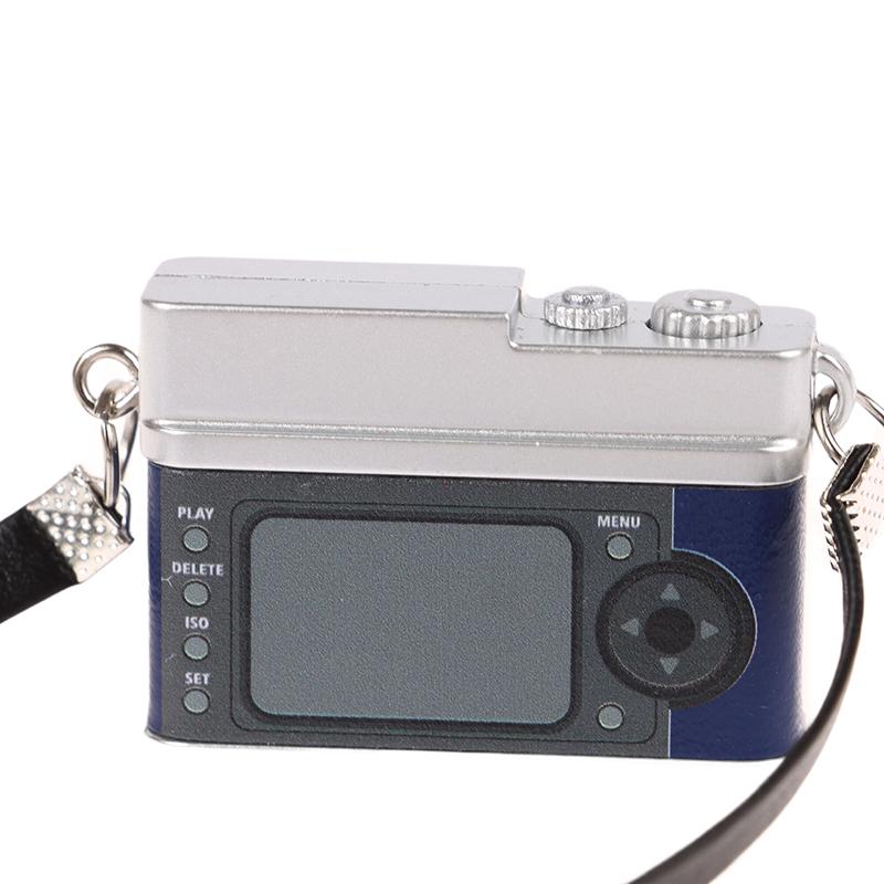 Mini Camera Keychain Dollhouse Slr Camera Model W/Shutter Flash Camera Keyring Bag Pendant Necklace Pendant Doll Dress Up Toy