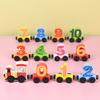 Colorful Wooden Magnetic Train with Number and Letter Blocks - Educational Pull-Along Toy for Preschoolers