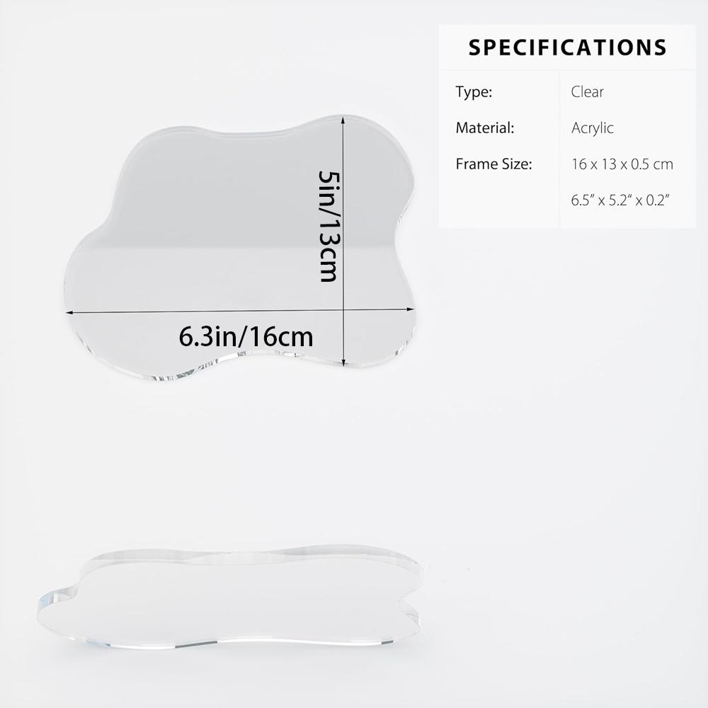 1/2pcs Acrylic Transparent Coasters Irregular Cloud-shaped Coffee Cups Drink Coasters Table Decorations Bar Decorations
