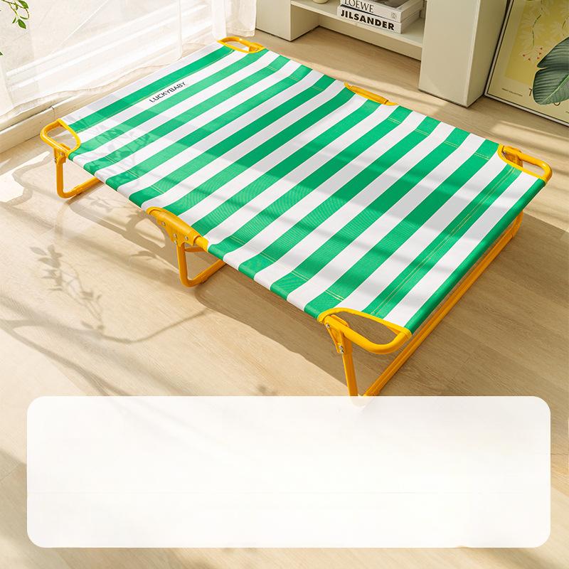 

Раскладушка для собак на весну и лето для крупных собак золотистых ретриверов средних и крупных собак в полоску, складная раскладушка для собак, раскладушка для кошек, будка для домашних животных M: 88 * 61 * 22cm