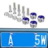 Car License Bolt Fastener Kit,Diamond Studded License Plate Frame Screws License Plate Tray Fixing