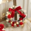 Hanging Wreath Festive 11.8 Inch 30 LED Lights Decoration Gorgeous Creative Props Garlands Crafts