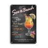 Vintage Metal Tin Sign Decorations Gin & Tonic Cocktail Plate Decorative Poster Plaque Bar Kitchen Home Wall Decor 8 X 12 Inch