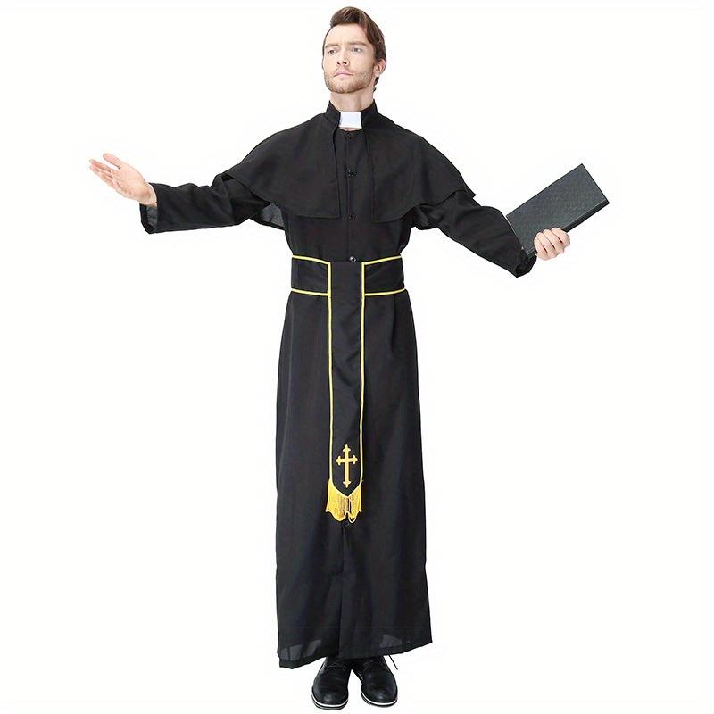 Halloween Easter Priest Costume Adult Male Role Play Themed Party Realistic Photo Accurate Festive Celebration XL жёлтый